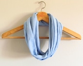 Blue Cotton Infinity Scarf - Infinity - Circle Scarf - Cotton - Dyed - SALE