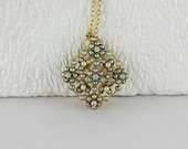 Victorian Pearl and Diamond Pendant. Ivory and Grey Pearls. Circa 1800s. Addy on Etsy.