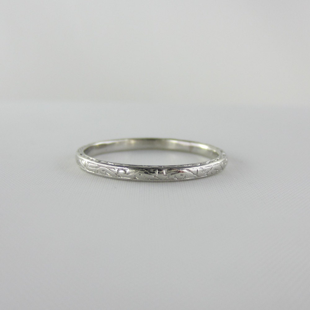 antique platinum ring wedding