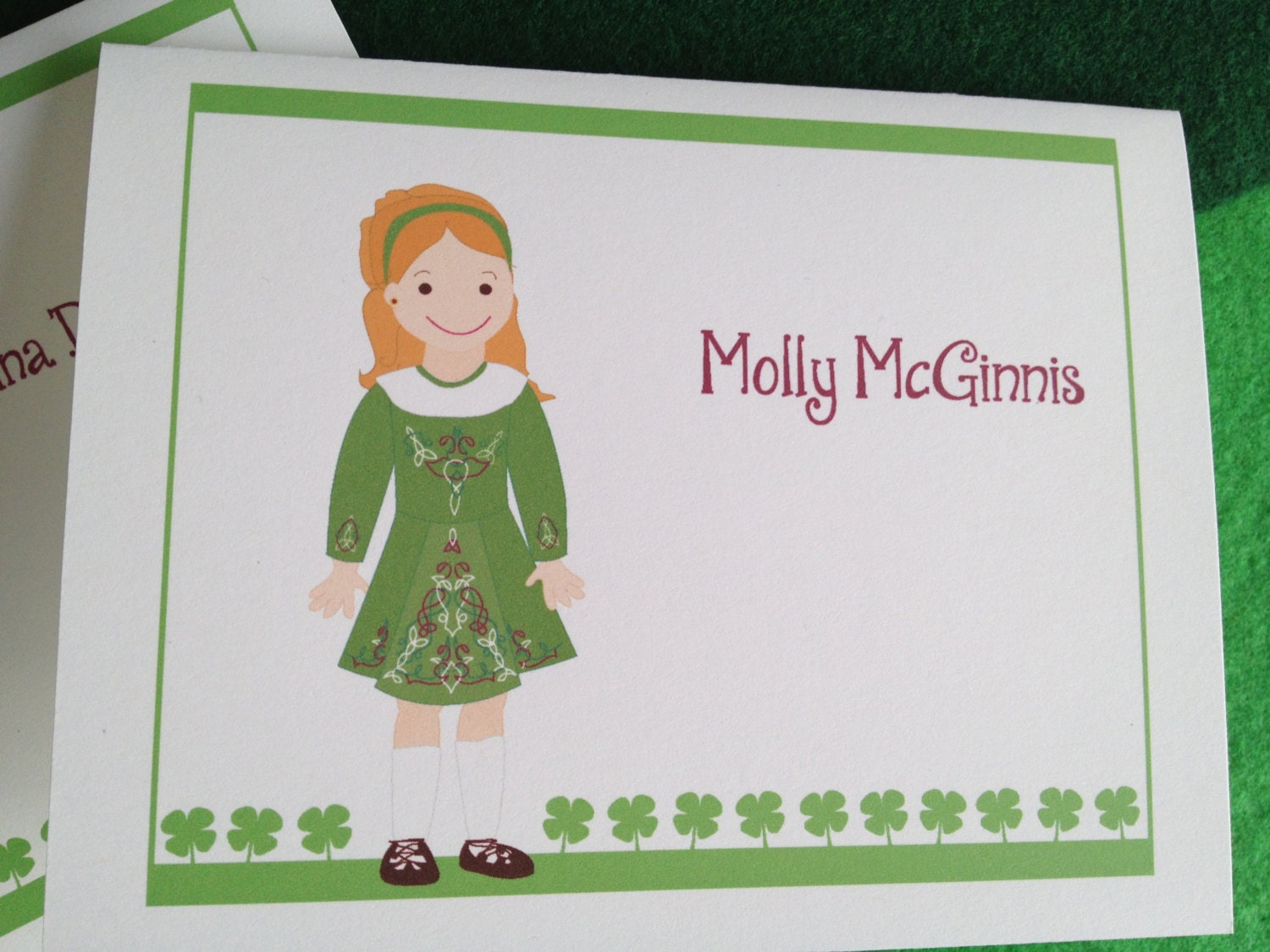 Irish dancing personalized stationery for girls CUSTOM MADE