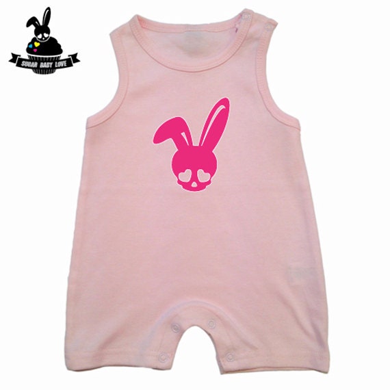 PINK BUNNY - baby overall -summer romper