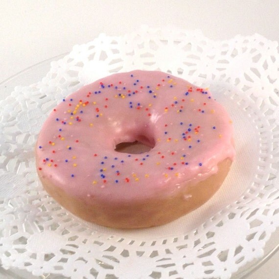Strawberry Frosted Raised Donut With Frosting by TheBathtubBakery