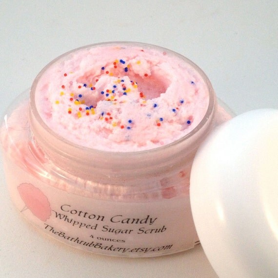 Cotton Candy 4 oz Whipped Sugar Scrub Body by TheBathtubBakery