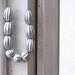 Silver grey necklace - geometric necklace - matte silver colored oval and melon beaded necklace - minimalist jewelry