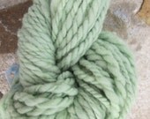 Light green 5 WPI Super Bulky, Double ply, Handspun 100% Wool Yarn