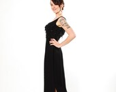 1960s Suzy Perette Dress - 60s Evening Gown - Beaded Black Beauty