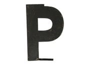 antique metal theatre marquee letter - P