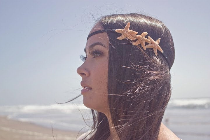 Triple Starfish Headband - Starfish Hair Accessories - Mermaid Headband - Mermaid Hair Accessories - Cute Adorable Romantic Whimsical Dreamy