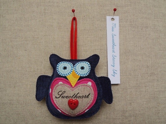 Owl ..... Miss Sweetheart Starry Sky .....READY TO SHIP Il_570xn