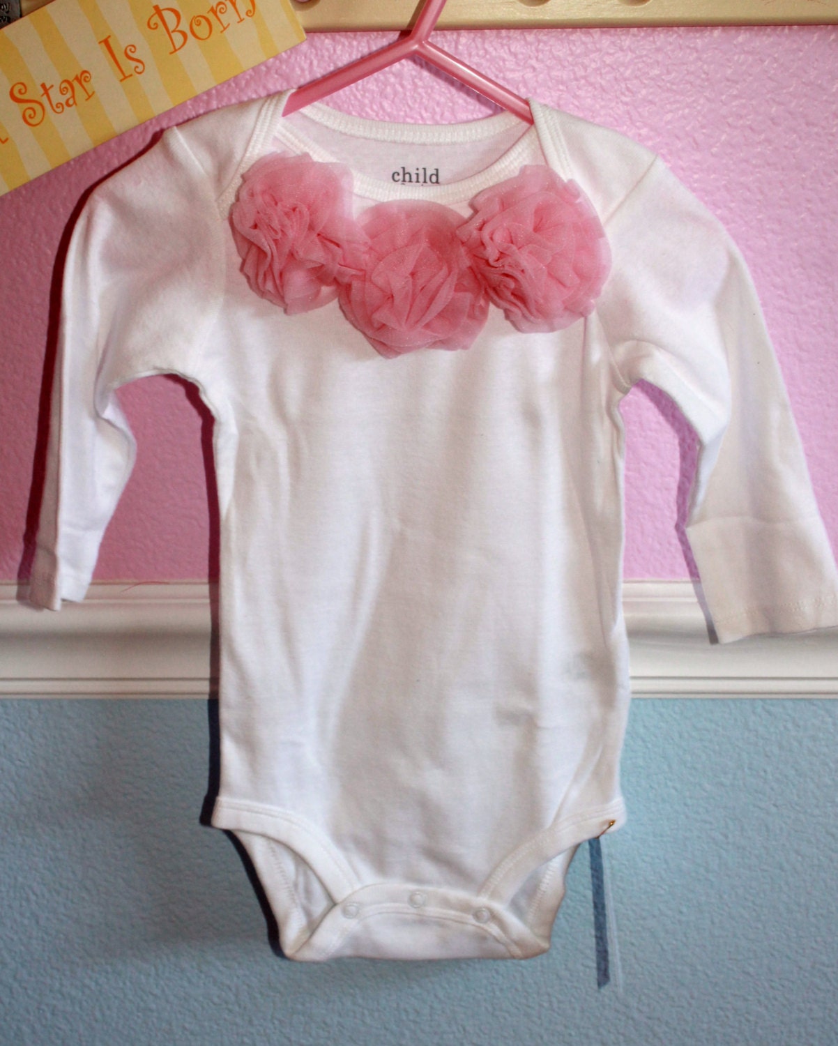 Pink Petti flower onesie