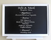 LARGE KITCHEN CHALKBOARD White Wedding Chalkboard Magnetic Magnet Board Modern Simple Framed Blackboard - MoRE CoLORS