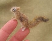 Miniature needle felted squirrel