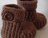 baby booties crochet knitted baby boots knit shoes handmade for newborn, 0 to 3 month or  3 to 6 months- CHOOSE your SIZE and COLOUR