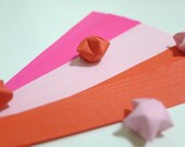Summer Bliss - Romantic Pink/Red Origami Lucky Star Paper Strips - pack of 90 strips
