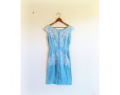 1940s-1950s LOVELY embroidered tea party dress