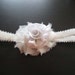 White Flower Stretchy Headband - Size from Newborn - Adults