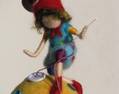 Waldorf inspired needle felted nursery mobile  - the thief of buttons