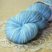Hand Dyed Yarn / Sky Blue Superwash Merino Wool / Worsted Weight