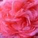 Wedding Hair Flower - Coral Peony, Coral Chiffon, Bridal Accessory, Made To Order