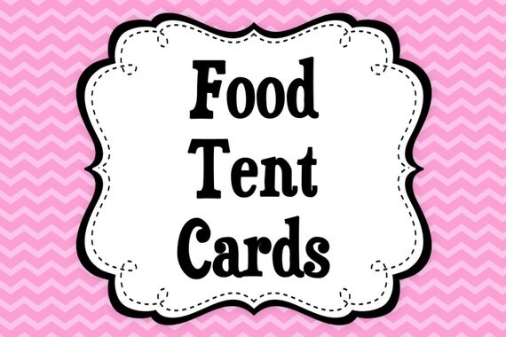 Matching Food Tent Cards Food Label Cards Il_570xn