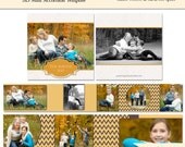 AUTUMN GLORY 3x3 Mini Accordion Template - Perfect for Photographers