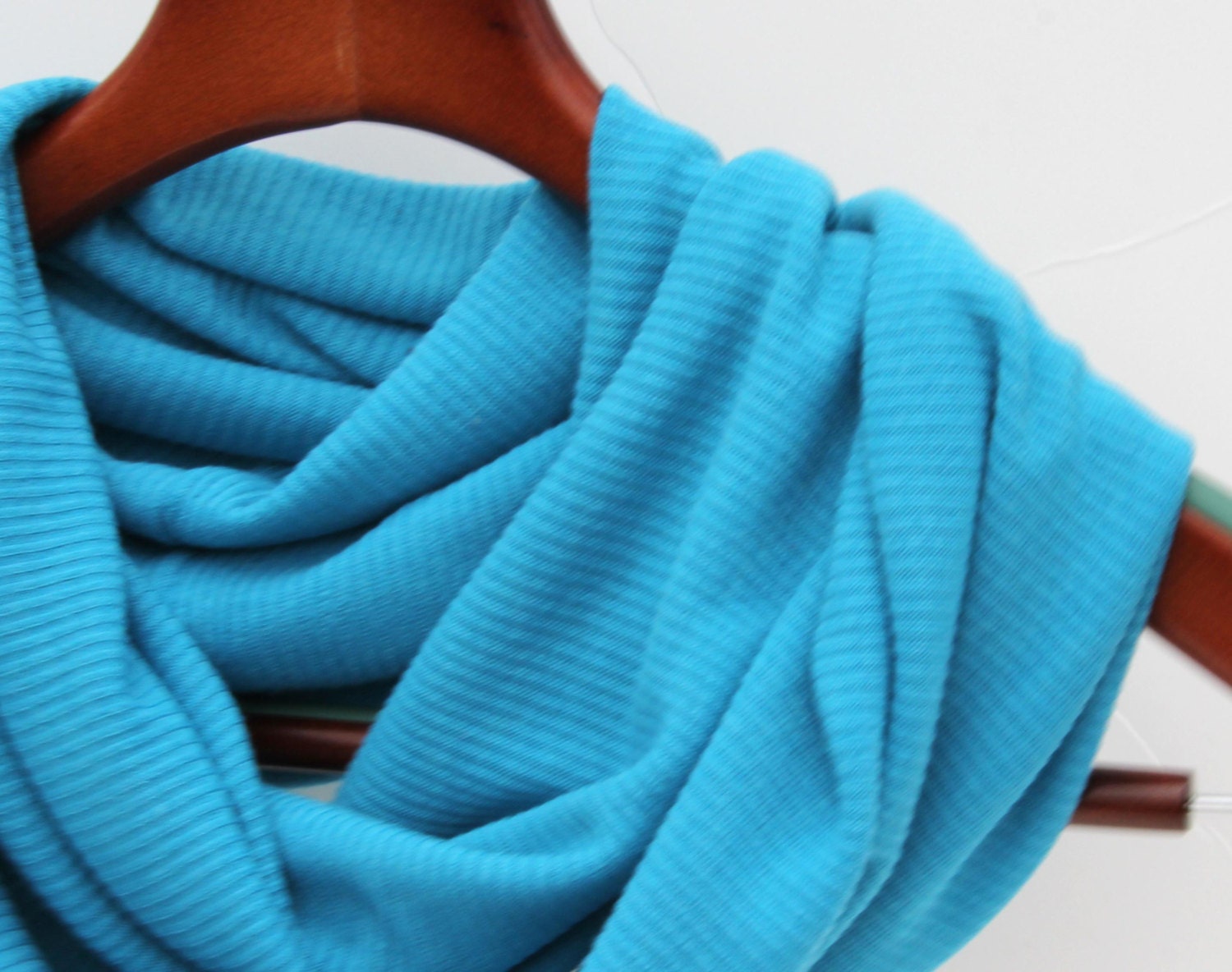 Tiffany Blue Infinity Scarf,  Sweater Knit Scarf, Loop Scarf, Skinny Scarf