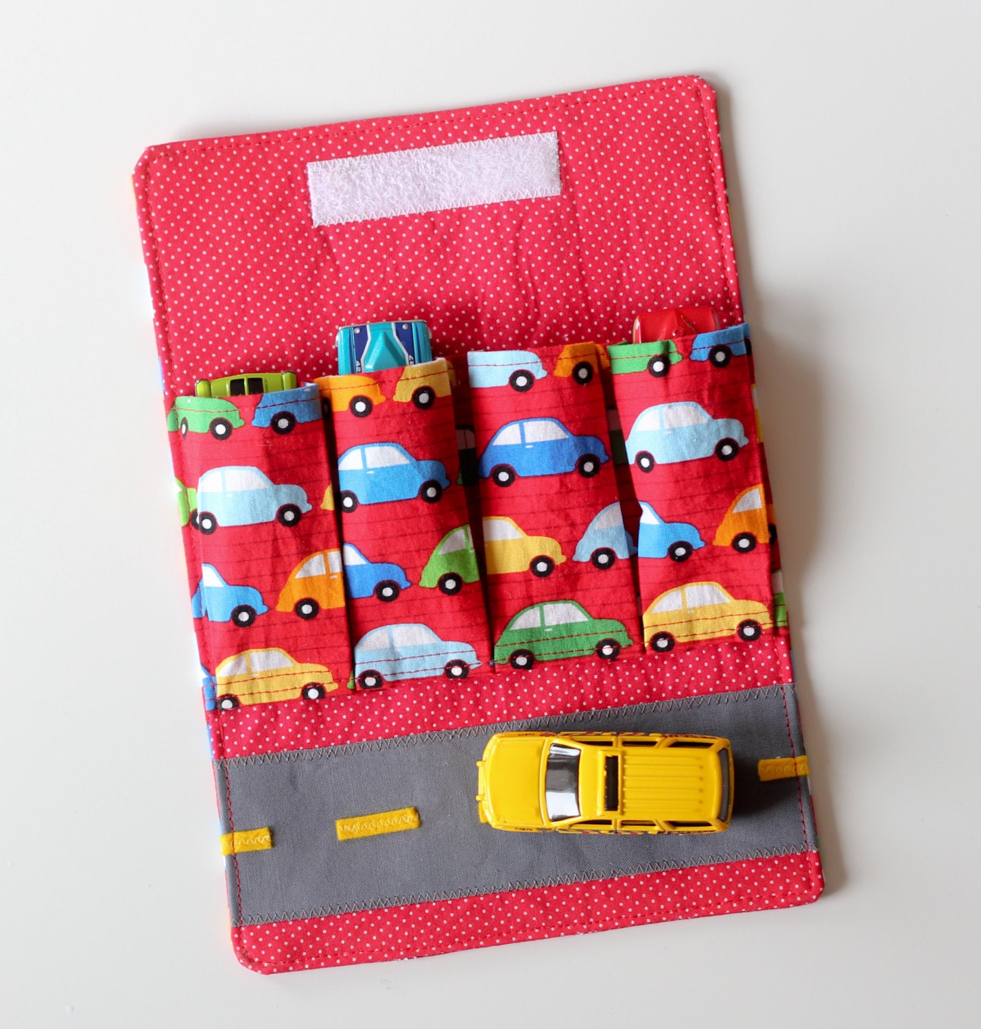 Toy Car Wallet with Road - Includes 4 Cars
