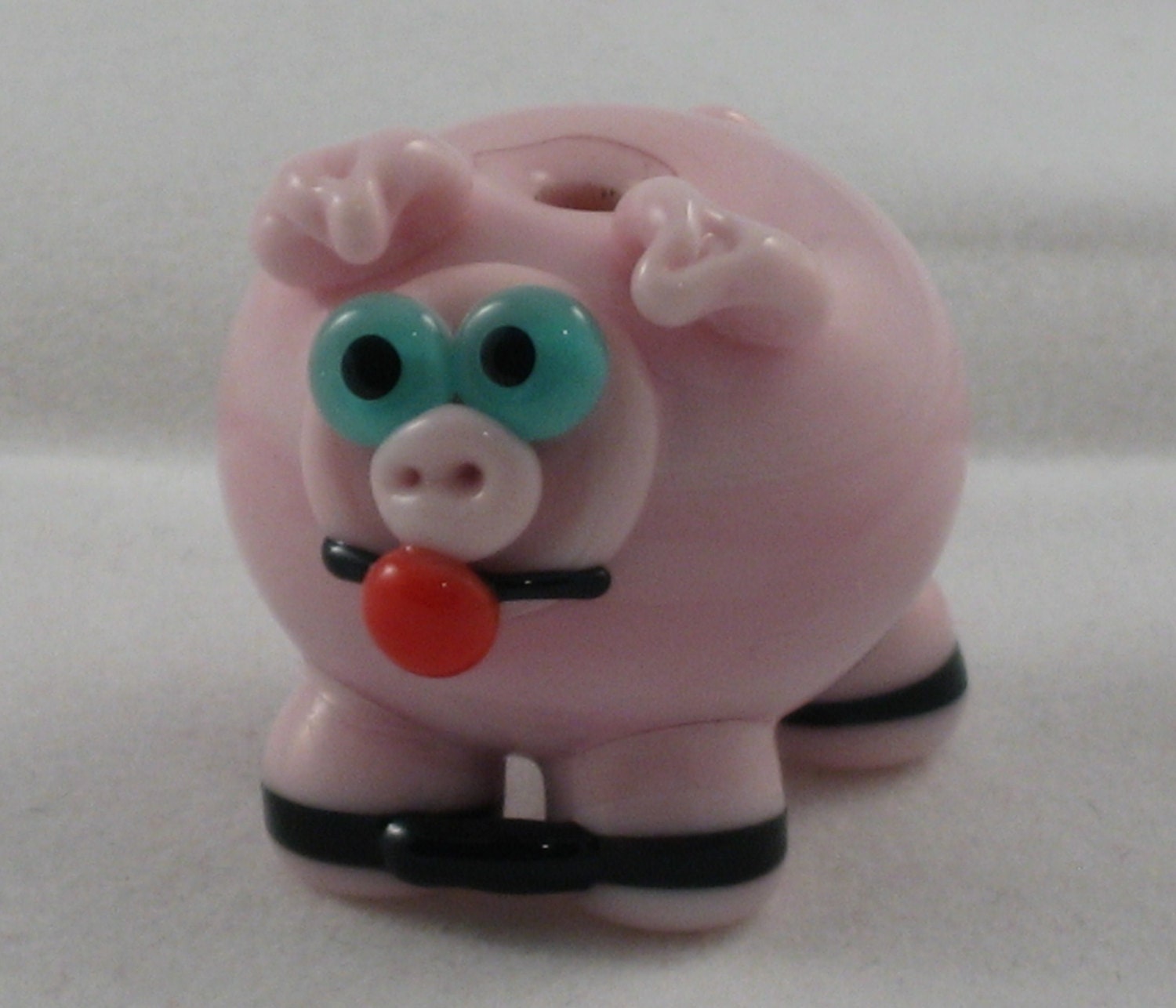 BDSM Bondage Pig Hog Tied Lampwork Handmade SRA Artisan Glass Bead NLC Beads leteam