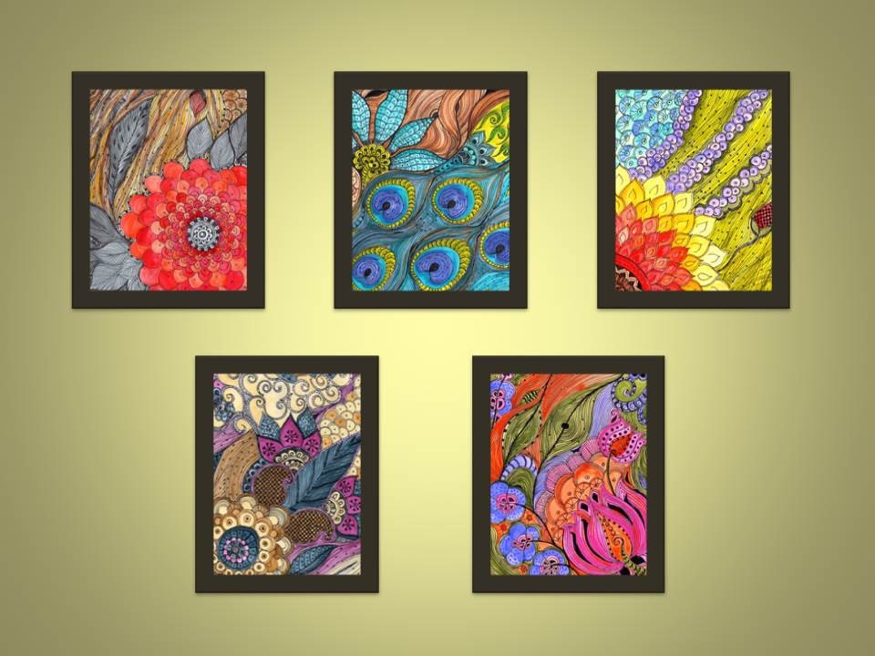 ANY 5 8x10 PRINTS- Ink and Acrylic prints