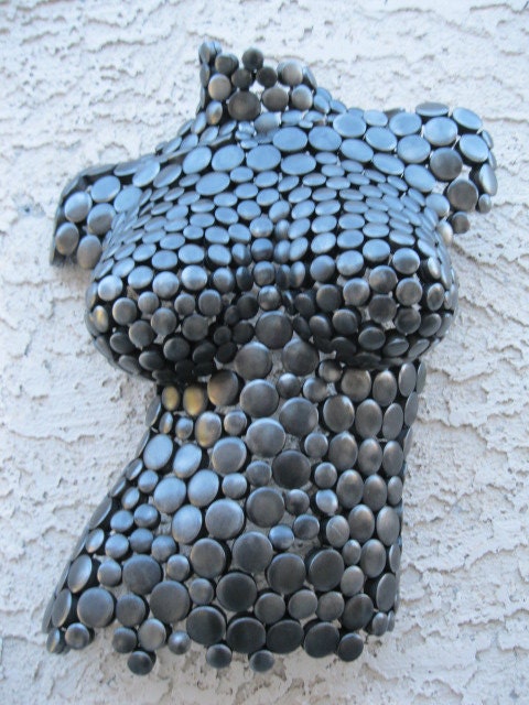 Abstract metal Torso Sculpture by Holly Lentz