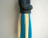 Pastel Colors T Shirt Skirt / Heather Gray Aqua Pink Yellow / Knee Length / Drawstring / Summer / Spring / Soft / Fun / Cotton / by ohzie