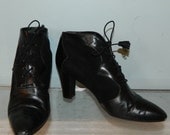 vintage 80s NICE designer granny boots size 6 6.5 Victorian Stuart Weitzman