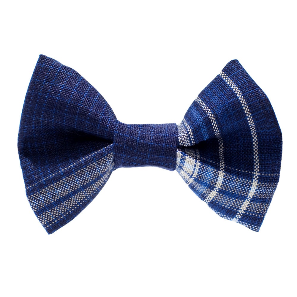 The Watson - Blue Plaid Cat Bow Tie