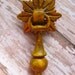 Set of 2 Antiqued Yellow Vintage Style Pulls For your Drawers or Armoire or Cabinets Custom Finishes Available
