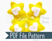 Christmas Heart Stars Mini Ornaments PDF Sewing Pattern A654 Il_170x135