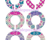Custom Closet Dividers Baby Closet Dividers Purple Pink and Teal Cute Pattens Baby Shower Gift Closet Organizers Baby Girl Nursery