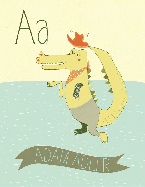 Custom Name Print Baby Room Print Name Custom Letter Illustration Baby's Room