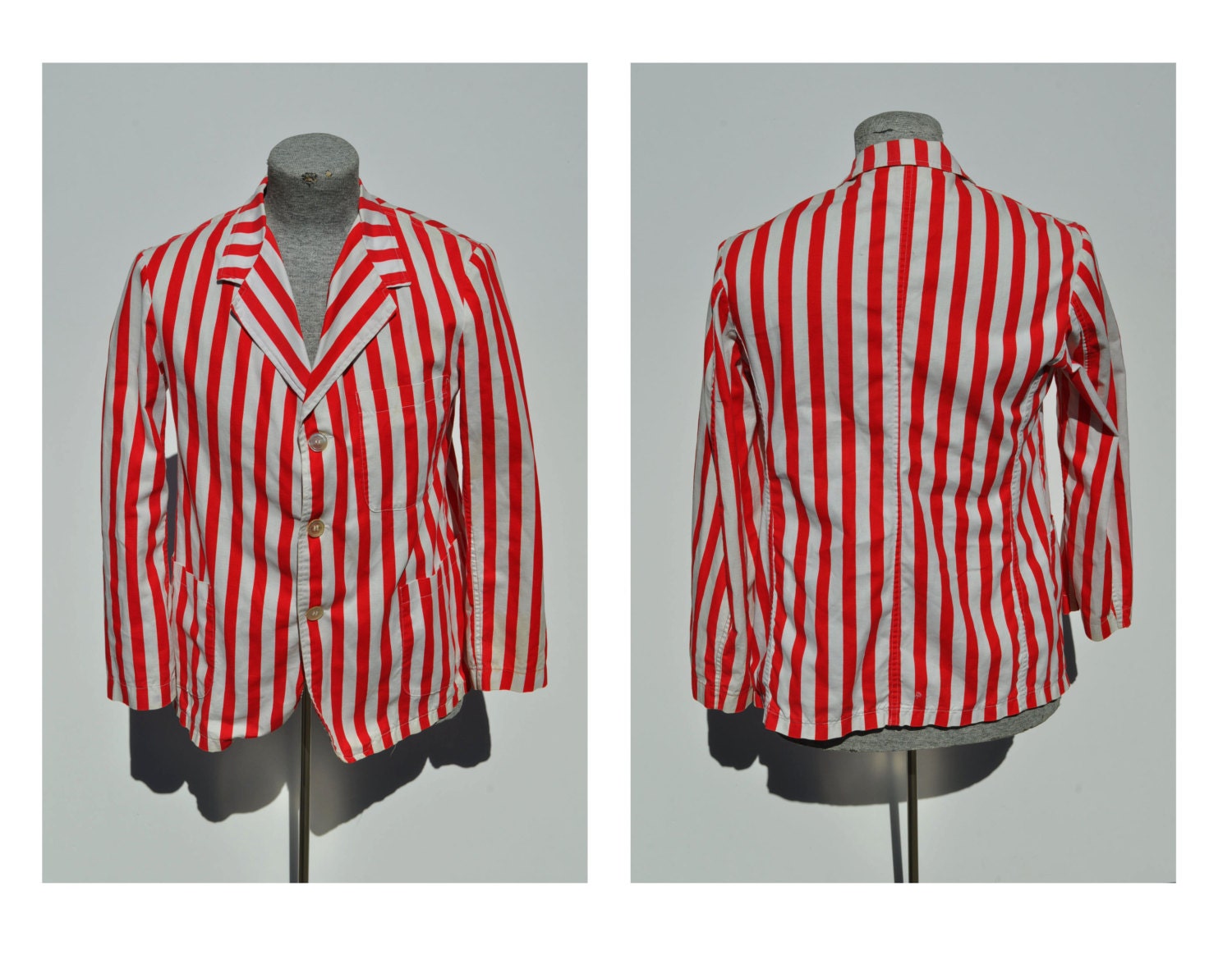 mens striped blazer vintage