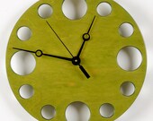 POP Clock in Green, Modern Wall Clock