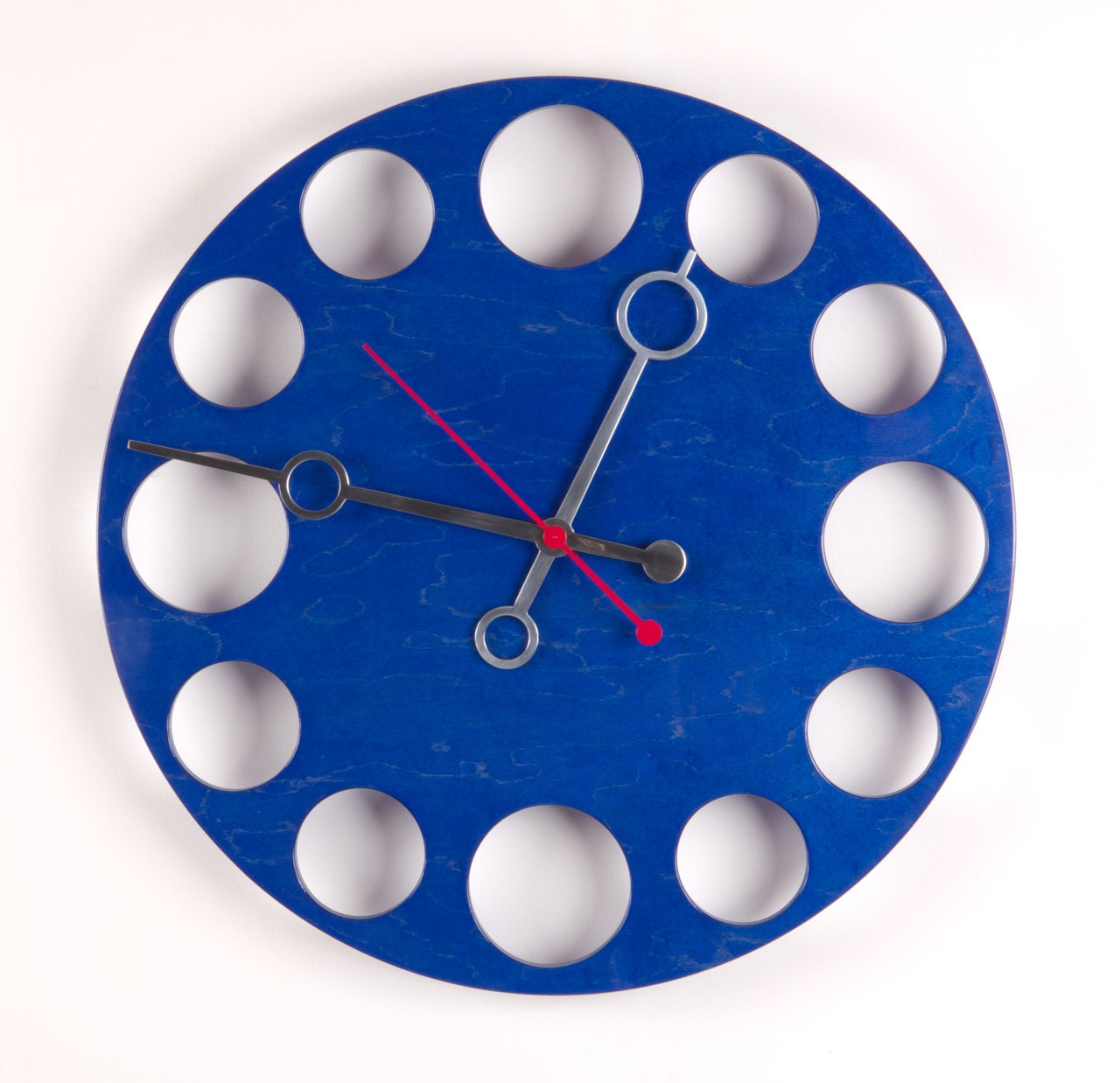 POP Clock: Large Blue Wall Clock