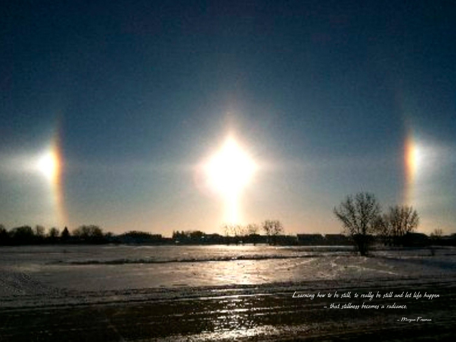 Sundog Parhelion Ice Cold Photo 11x14 Art Print - Frosty Minnesota Morning