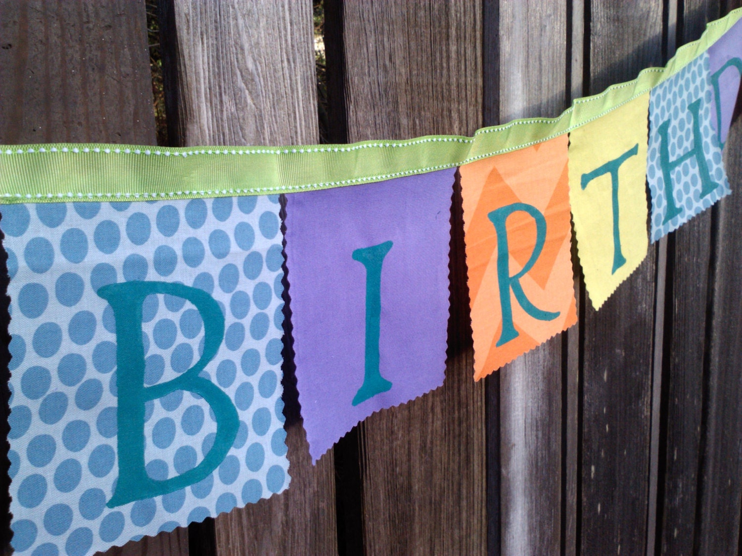 Happy Birthday Banner - Modern colors and chevron prints Il_170x135
