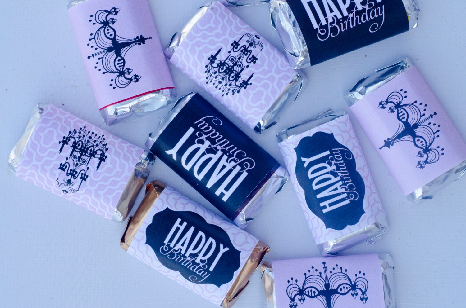 PRINTABLE CANDY LABEL - Modern Pink & Black Birthday Party Collection by Love The Day Il_570xn