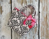 Black and White and Hot Pink Oh My.....Toddler Tote - Can Be Personalized