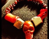 Magic Red Jasper Skull Bracelet Kundalini
