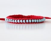 SALE Friendship Bracelet, Crocheted Bracelet, Its me Mary Bracelet, Beaded Bracelet