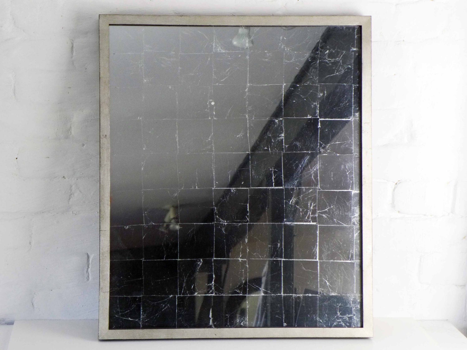Gilded Glass & Antique Silver Mirror