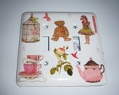 Victorian themed double light switch cover