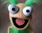 FUZZBRAINS handmade puppets by David Stephens (yellow/green)
