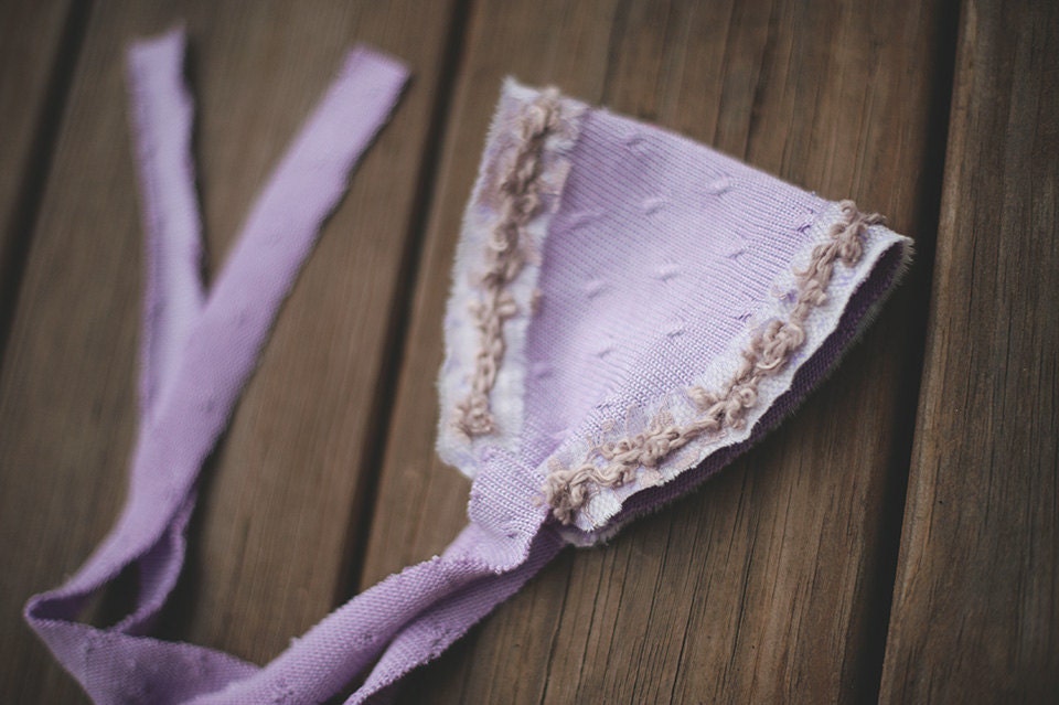 Soft purple wool head wrap